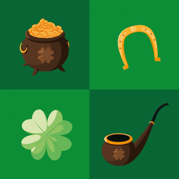 Establecer iconos del día de san patricio