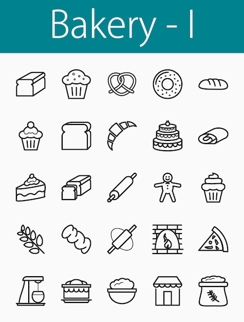 Establecer los iconos de la línea de panadería