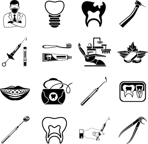 Establecer iconos de servicios dentales