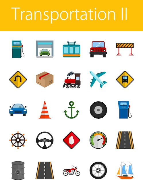 Establecer los íconos de transporte
