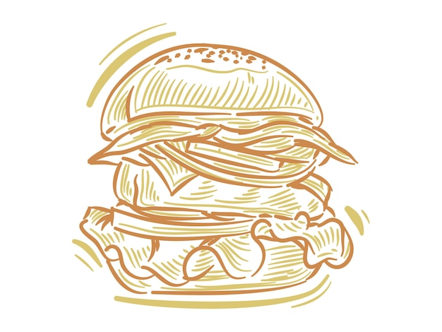 Vector establecer ilustración plana de beef burger para elementos de marca y logotipo
