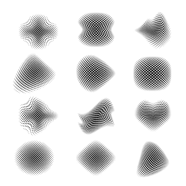 ESTABLECER ILUSTRACIÓN VECTORIAL DE EFECTO DE SEMITONO