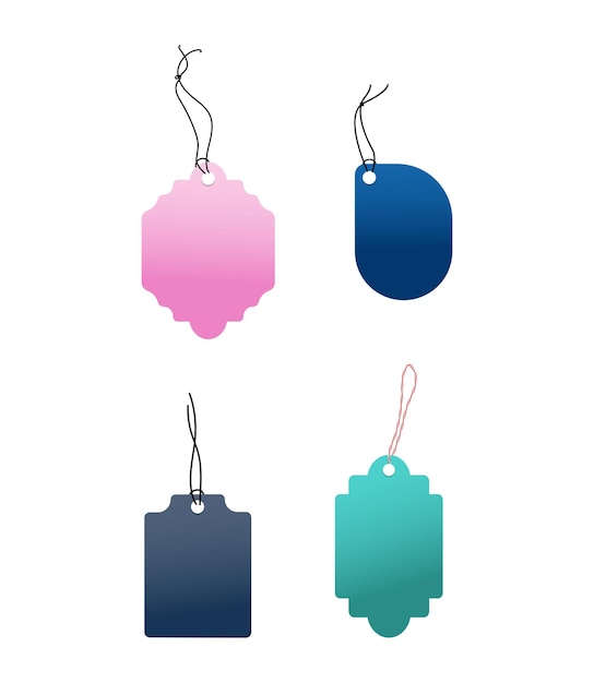 Establecer ilustración vectorial de etiquetas