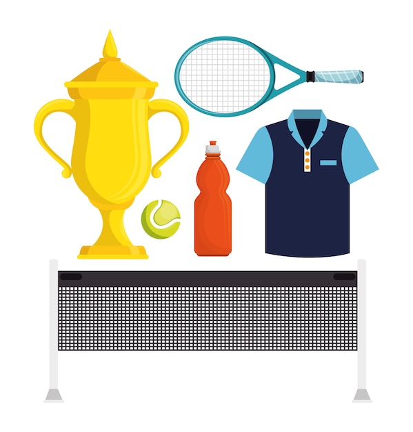 establecer el juego de tenis de equipo
