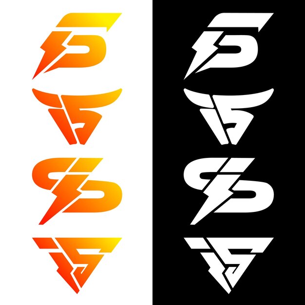 Establecer monograma abstracto IS concepto de diseño de logotipo