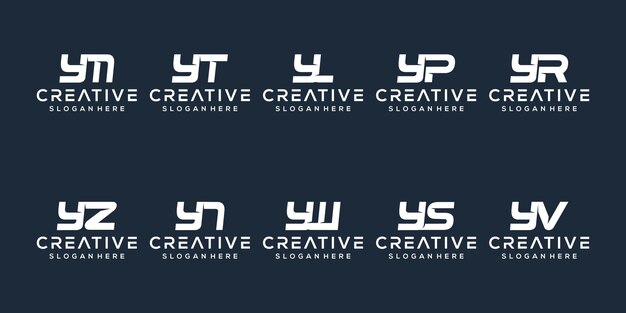 Establecer monograma letra y diseño de logotipo