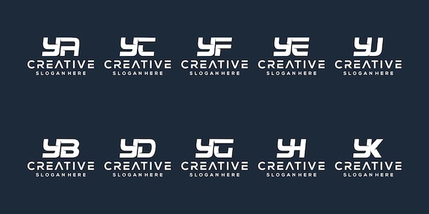 Establecer monograma letra y diseño de logotipo