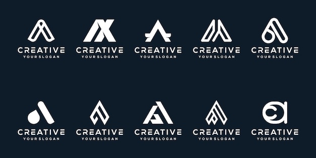 establecer monograma letra un diseño de logotipo