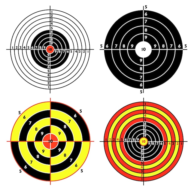 Vector establecer objetivos para tiro práctico con pistola