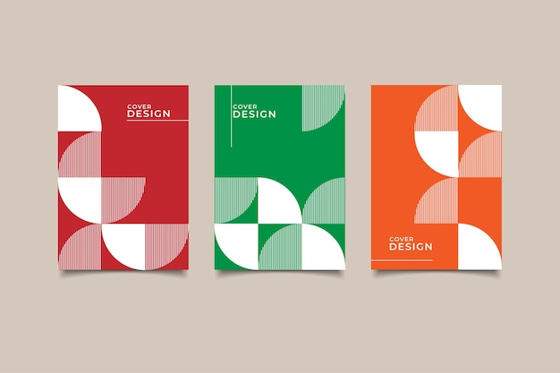 Establecer plantilla diseño de portada abstracto geométrico