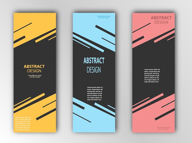 Establecer plantilla de fondo abstracto para el banner de portada y diseño creativo Ilustración vectorial escalable Diseño simple