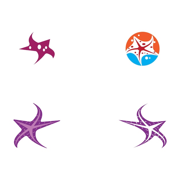 Establecer plantilla de logotipo de pez estrella