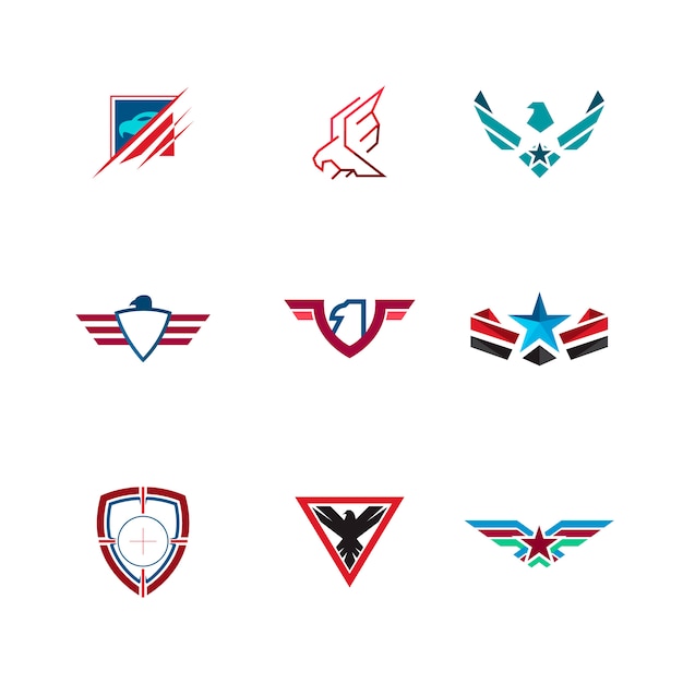 Establecer la plantilla de logotipo de wing army