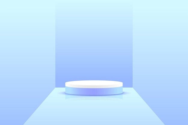 Establecer púrpura azul violeta objeto 3d cilindro pedestal podio pantalla degradado color escena mínima