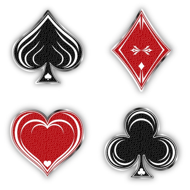 Establecer símbolos baraja de cartas