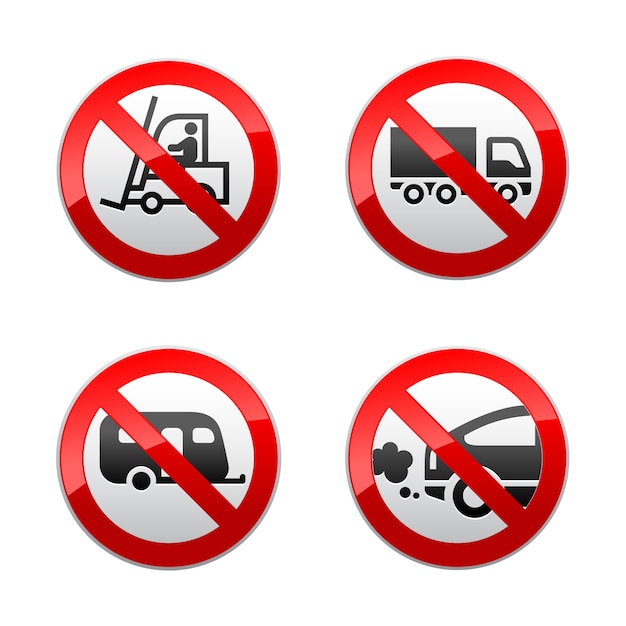 Establecer símbolos prohibidos - transporte