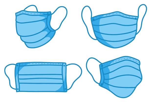 Establecer el uso de mascarillas médicas para la ilustración del protocolo de salud