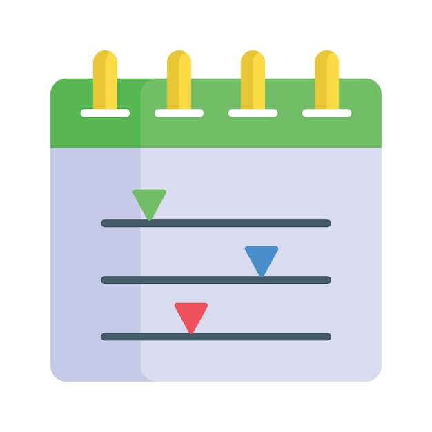 Establecimiento de diseño vectorial de calendario listo para usar icono