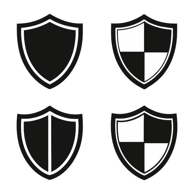 Establecimiento de iconos de escudo Protección del vector de escudo
