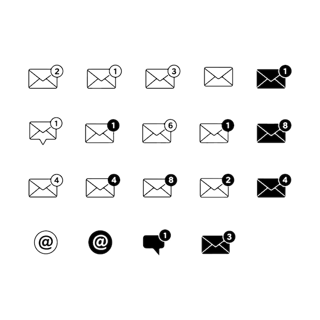 Establecimiento de iconos de notificación de correo electrónico