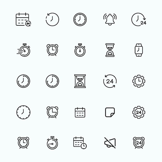 Establecimiento de iconos de tiempo