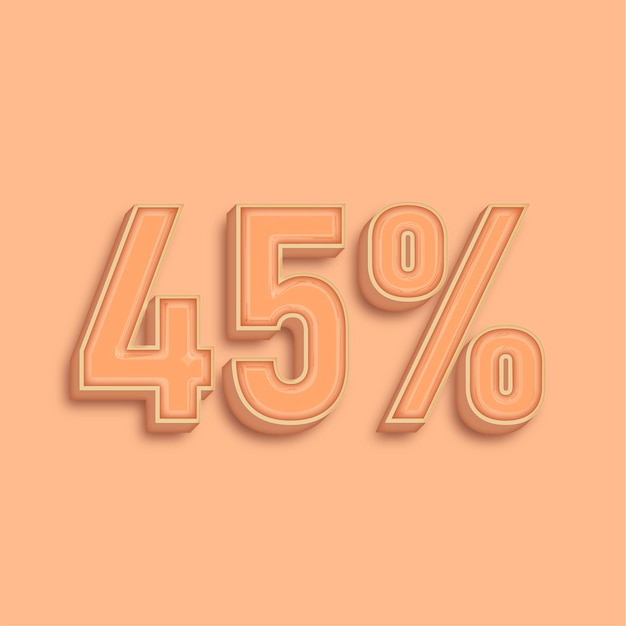 Establecimiento de tendencias Moderno 3D Peach Fuzz Color Icon del 45 por ciento con fondo