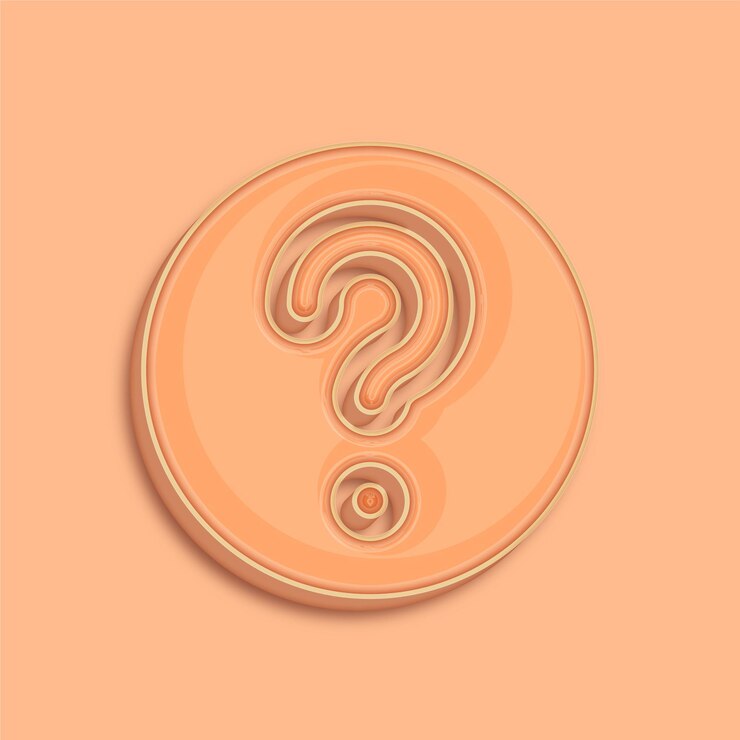 Vector establecimiento de tendencias moderno 3d peach fuzz color icon de burbuja de preguntas con fondo