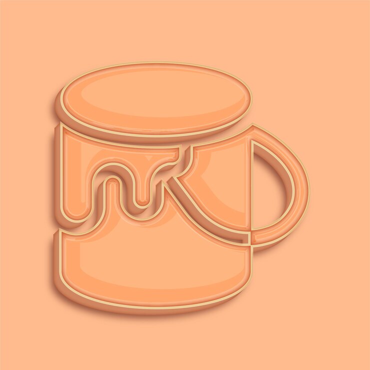Vector establecimiento de tendencias moderno 3d peach fuzz icono de cubo de pintura de color con fondo