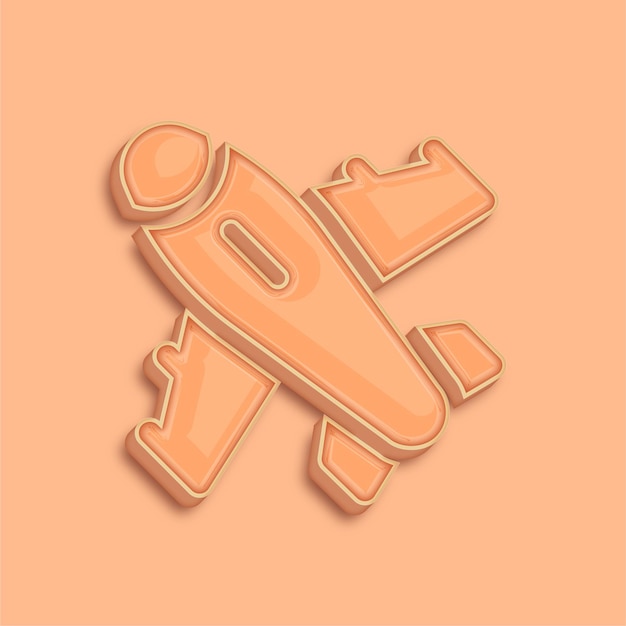 Establecimiento de tendencias Moderno 3D Peach Fuzz Icono de plano de color con fondo