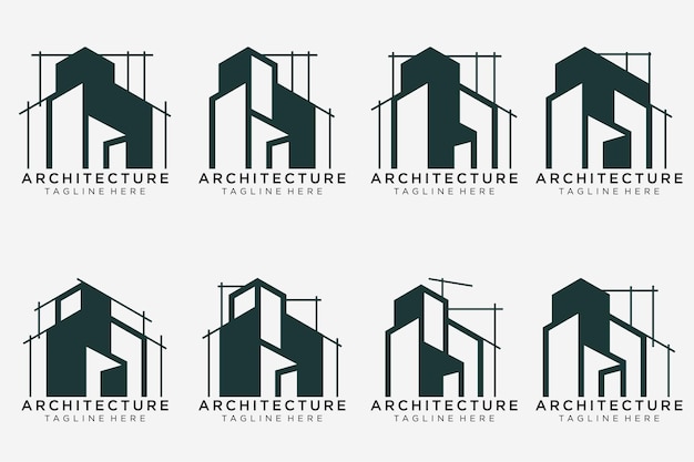 Establezca la arquitectura del logotipo con la inspiración del diseño del logotipo del concepto de línea. Construcción de vectores
