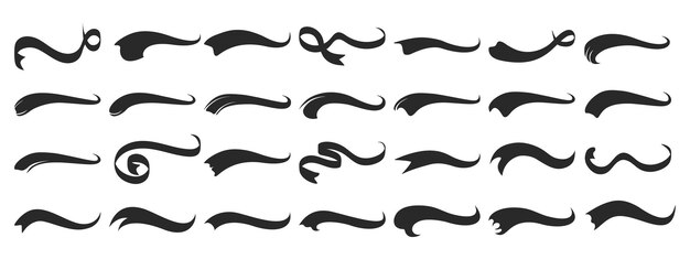 Establezca caligrafía swoosh subrayar marcador trazas en estilo retro símbolos deportivos tipografía tipografía