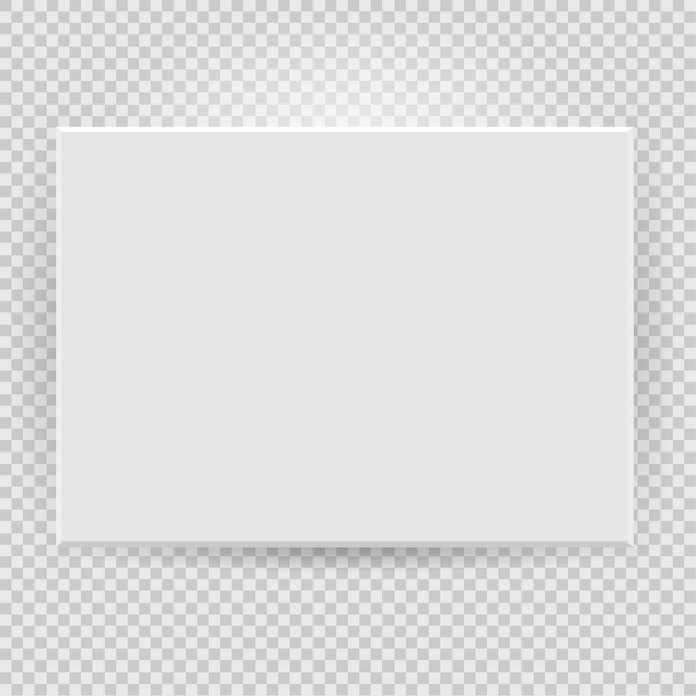 Establezca el diseño de marco de imagen de restangle cuadrado de presentación con sombra sobre fondo transparente Banner de tablero 3D en pared en blanco limpia aislada Ilustración vectorial EPS10 para texto de imagen de foto promocional