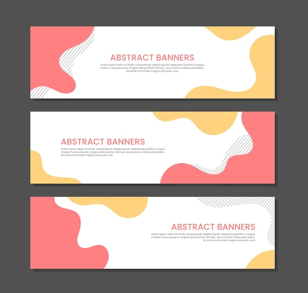 Establezca el diseño de la plantilla de banner con fondo pastel abstracto