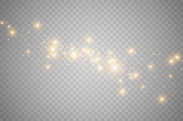 Establezca el efecto de luz brillante con chispas blancas y las estrellas doradas brillan con luz especial Luz blanca brillante Luz de estrella de los rayos El sol está retroiluminado Hermosa estrella brillante Luz solar EPS10