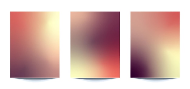 Establezca fondos abstractos de gradiente de varios colores de colores vibrantes con colores de estilo moderno