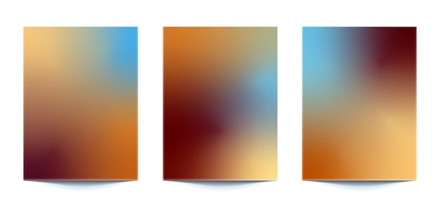 Establezca fondos abstractos de gradiente de varios colores de colores vibrantes con colores de estilo moderno