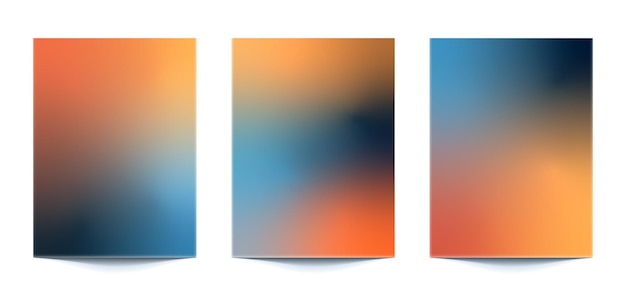 Establezca fondos abstractos de gradiente de varios colores de colores vibrantes con colores de estilo moderno