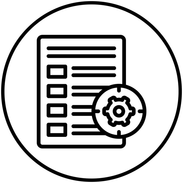 Establezca el icono vectorial de objetivos de la ilustración del icono de recursos humanos