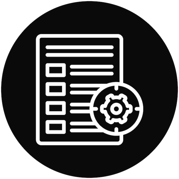 Establezca el icono vectorial de objetivos de la ilustración del icono de recursos humanos