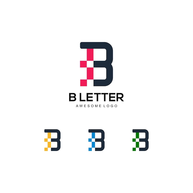 Vector establezca la ilustración del logotipo de la letra b inicial de lujo para su empresa