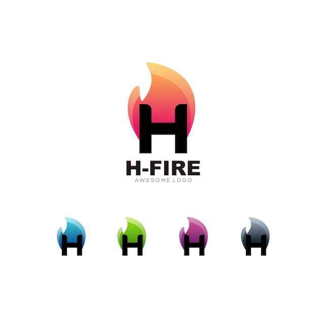 Establezca la ilustración del logotipo de la letra H inicial de lujo para su empresa