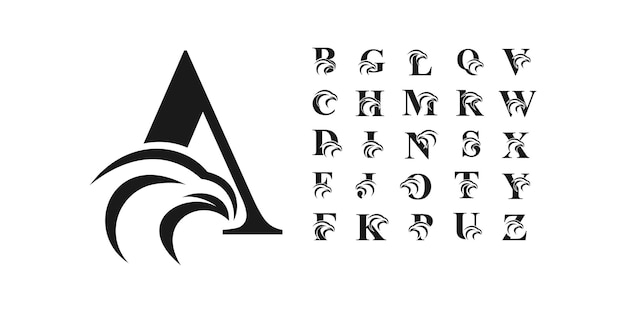 Establezca una letra z diseño de logotipo concepto simple Vector Premium