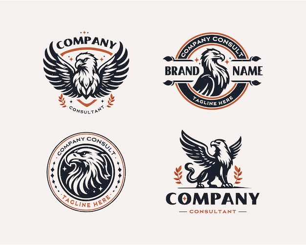 Establezca la plantilla del logotipo de Griffin Guardian para el negocio corporativo
