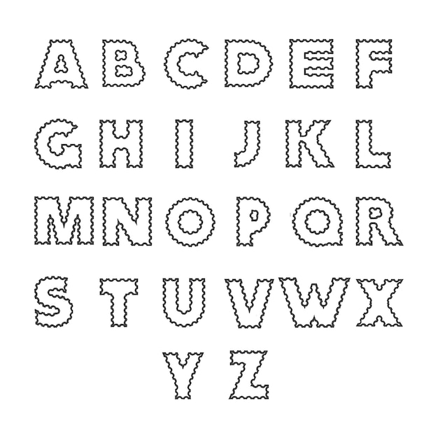 Establezca el vector del logotipo todas las letras del alfabeto paquete completo plantilla de diseño gráfico ilustración vectorial