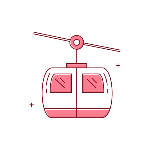 Estación de esquí de montaña Deportes de invierno Esquí Snowboard Resort de montaña Elevador de esquí Diseño de íconos vectorial