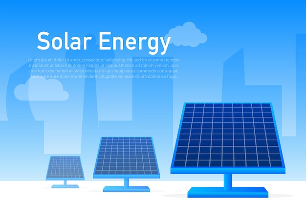 Estación de planta de energía de panel solar fotovoltaico Vector isométrico Concepto de tecnología geométrica vectorial