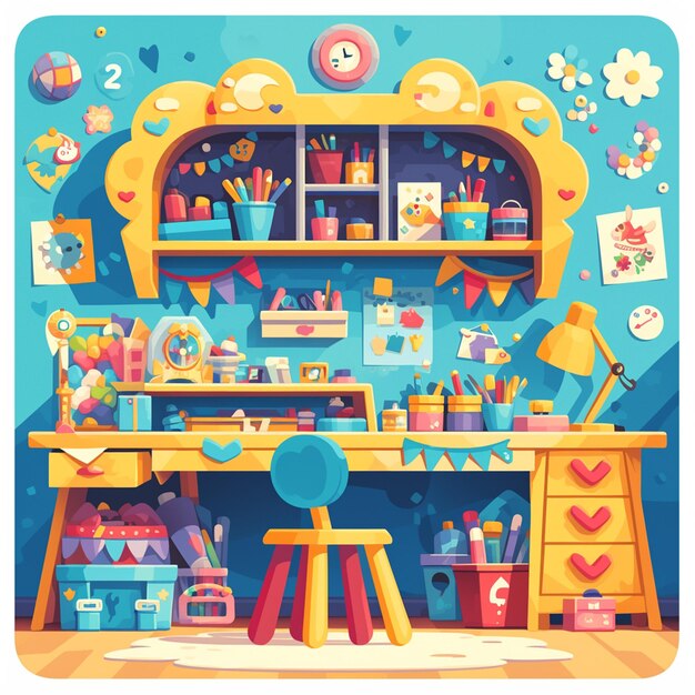 Estaciones de artesanía DIY creadas para niños creativos