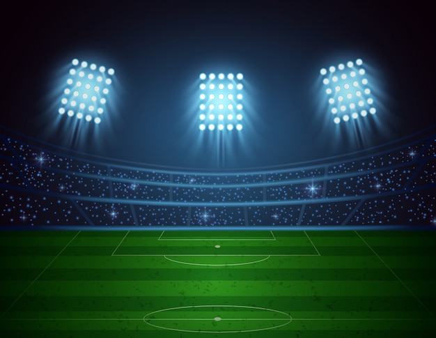 Vector estadio de fútbol. ilustración vectorial