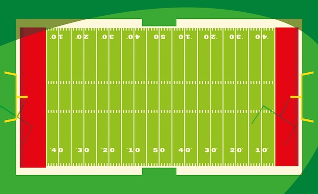 Estadio de fútbol con luces, juego de fútbol americano