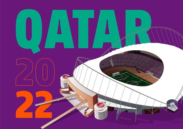 Estadio del mundial de qatar 2022. estadio de fútbol internacional khalifa